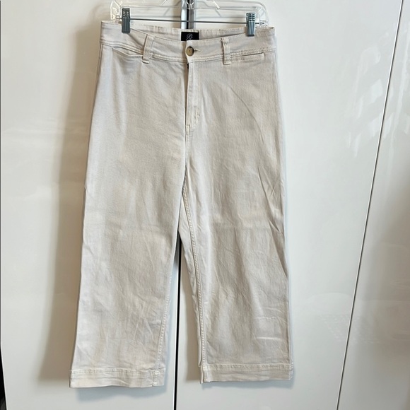 PINK TARTAN Wide Leg Ankle Cotton Pants, Size 8 - Picture 2 of 10